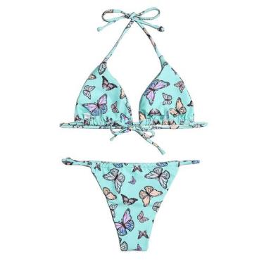 Imagem de Conjunto de biquíni sexy feminino traje de banho brasileiro roupa de p