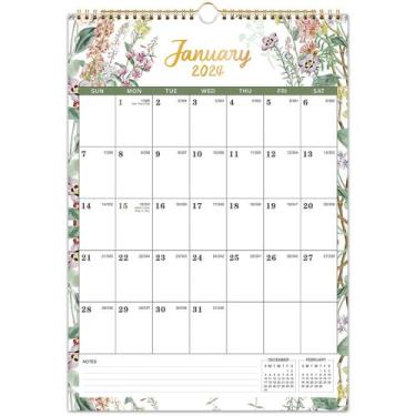 Imagem de Calendário de parede Makapoo 2024 de janeiro a dezembro 12 x 17 cm ver