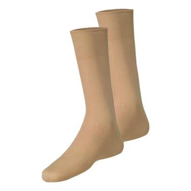 Imagem de Kit com 2 Pares de Meias Social Meianyl 6002-001 - LUPO, Bege