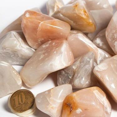 Imagem de Quartzo Goiaba Rolado Natural - 1 kg - Pedras de 30 a 45mm - Classe C 