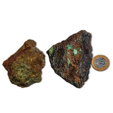 Imagem de Malaquita Bruta Natural - Pedra Preciosa de 150 a 200g, 6 a 10cm, Tipo