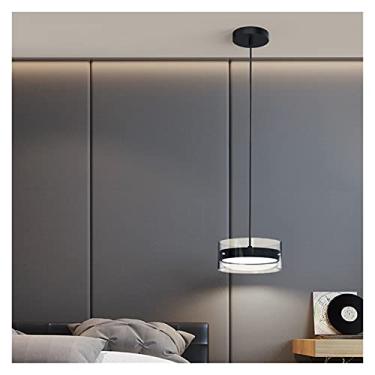 Imagem de Lustre Nordic Restaurant Lustre Loft Estilo Industrial Luz Pendente Três Cabeças Luminária Bar Iluminação LED Hotel Villa (Cor: Quente, Tamanho: 3 Luzes-preto)