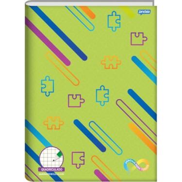 Imagem de Kit de Cadernos, Jandaia, Quadriculado, Universitário, Neuro, Capa Dura, 60 Folhas, Pacote com 5