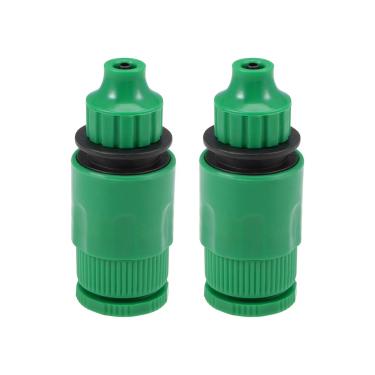 Imagem de uxcell Conector de torneira de mangueira rosca G1/2, adaptador de conexão rápida do bocal da torneira, mangueira de diâmetro interno de 4 mm para sistema de irrigação de jardim, 2 peças