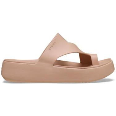 Imagem de Sandália Crocs Getaway Platform Toe Loop Pink Caramel, 37, Pink carame