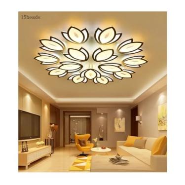 Imagem de Modernas luzes pendentes de acrílico LED com controle remoto para sala de estar, quarto, cozinha, decoração de casa, lustres