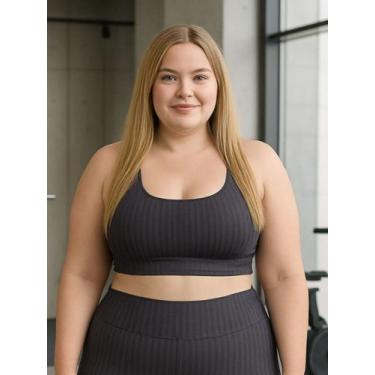 Imagem de Top de Academia Grande Plus Size New Zig 3D Liso 46 48 50- c7 NICOLE P