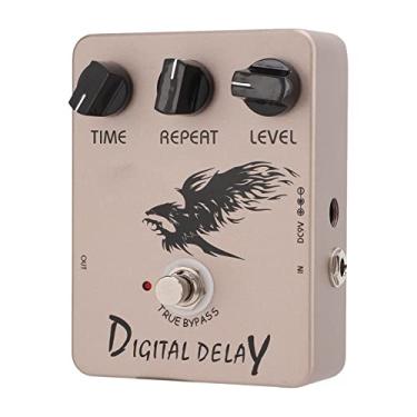 Imagem de Eujgoov Pedal de Efeito de Atraso Digital, Distorção de Metal, True Bypass 25ms-600ms para Guitarra Elétrica e Baixo