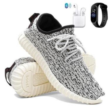 Imagem de Kit Tênis Para Corrida Academia Masculino Super Leve e Macio com Fone e Relógio-Masculino