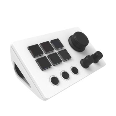 Imagem de Generic Teclado de atalho para jogos com controle de fluxo, 3 botões, teclado macro para streaming, deck para streaming de jogos, Branco