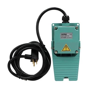 Imagem de XURUI Power Maintained Foot Switch XF-402R, Single Pedal, 15A 250V, 7.2 Feet Cord with Plug,Cast Aluminum (Maintained Switch)