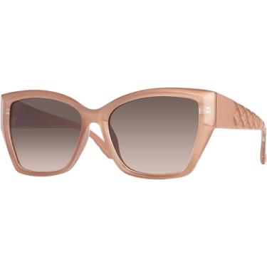 Imagem de Óculos de Sol Quadrado Grande Feminino Lente Marrom Polarizado UV400 Moderno Village Heaven 6206