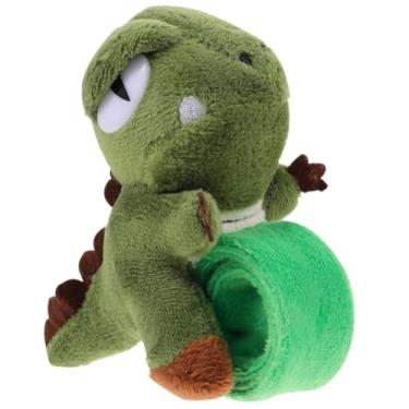 Imagem de Abaodam Pulseiras de animal com fecho de dinossauro, pulseira de pelúcia para abraçar animais de pelúcia para lembrancinhas de festa de aniversário de crianças