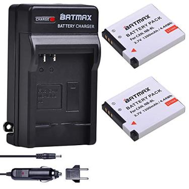 Imagem de Batmax 2 peças 1200mAh NB-8L baterias + kits de carregador para Canon PowerShot A2200 is, A3000 is, A3100 is, A3200 é, A3300 é câmeras digitais