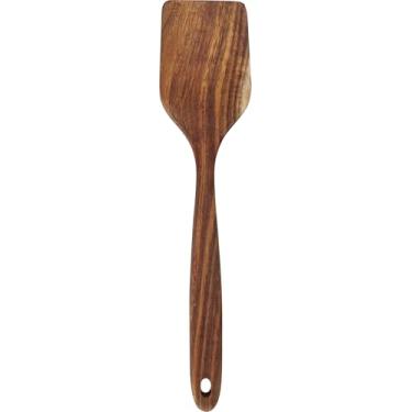 Imagem de Primitives by Kathy Espátula grande de madeira exibindo um design simples de casa de fazenda. Combina bem com a decoração de cozinha da nossa coleção Cottagecore.