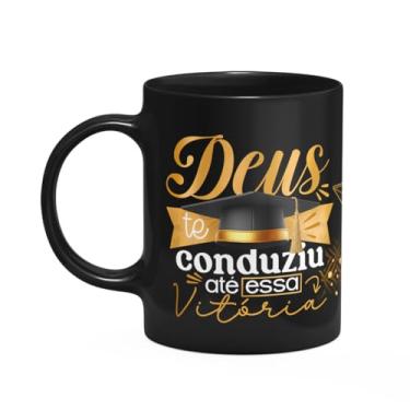 Imagem de JPS INFO, Caneca Formatura Black - Deus te conduziu até a vitória