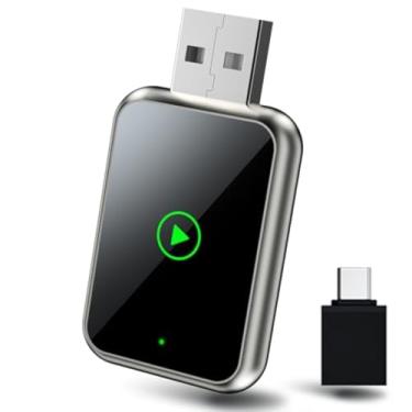 Imagem de Adaptador CarPlay e Android Auto Sem Fio 2 em 1 | Conversor USB Plug & Play para Multimídia Original | Conexão Automática Rápida 5GHz