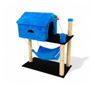 Imagem de Arranhador Para Gatos Com Casinha Playground (Azul)