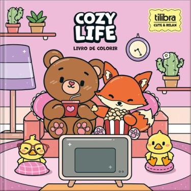 Imagem de Livro De Colorir Tilibra Relax Capa Dura 46F Cozy Life, Único
