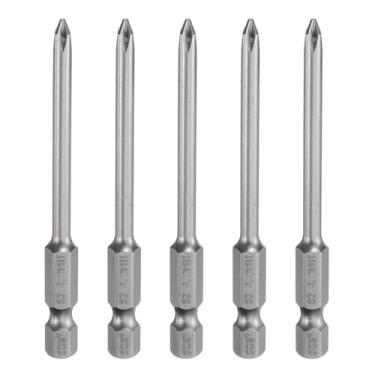Imagem de 5 peças de chave de fenda Phillips número 1 PH1 1/10.2 cm haste sextavada 3" (75 mm) de comprimento magnético S2 aço industrial broca elétrica cabeça cruzada brocas elétricas 0,157" (4 mm) haste