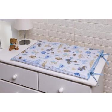 Imagem de Trocador para comoda de bebe Menino Crocodilo Jacaré Azul bebe Vies Az