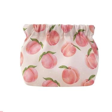 Imagem de Bolsa de maquiagem à prova d'água – bolsa portátil para batom e moedas, pequena bolsa de armazenamento de cosméticos, Pêssego rosa, Bolsa cosmética