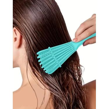 Imagem de Escova de cabelo – pente desembaraçante de 8 garras para cabelos molhados ou secos, massagem no couro cabeludo, cerdas de plástico duráveis e cabo ABS, verde