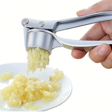 Imagem de Espremedor de alho manual, triturador de alho multifuncional (pacote com 1) para cozinha, ferramenta de triturador de alho fácil de usar