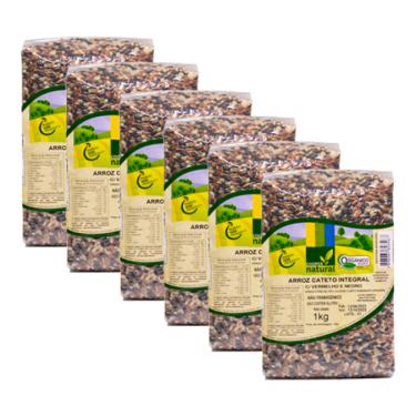 Imagem de Kit 6X: Arroz Cateto Integral Com Vermelho e Negro Orgânico Coopernatural 1kg