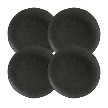 Imagem de Jogo De Pratos Sobremesa Orgânico Carbon 19Cm 4 Peças Preto