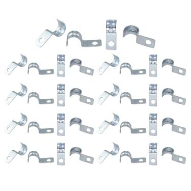 Imagem de Bxian 35 peças prata M12 tira rígida de tubo de aço galvanizado 1,27 cm braçadeira de cateter resistente de aço galvanizado para indústria de construção, veículos, navio