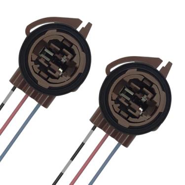 Imagem de QKYS 2 peças 3156 3157 soquetes de lâmpada pré-cabeados, soquete de seta compatível com 3155 3357 4157 LED e lâmpadas padrão, adaptador de soquete de chicote de carro para seta, freio/luz traseira/DRL