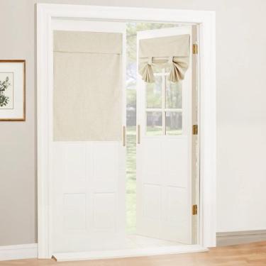 Imagem de Cortinas RYB HOME 100% Blackout de linho natural W66xL100cm Bege