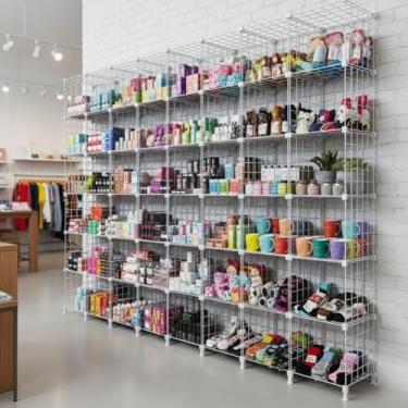 Imagem de Estante Balcão Expositor Aramado 48 Nichos