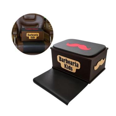 Imagem de Puff em MDF Assento Infantil Corte de Cabelo Criança Cabeleireiro - CW