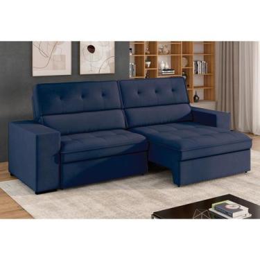 Imagem de Sofá 3 Lugares Retrátil e Reclinável Veludo Soft 207cm Grécia - Arte C