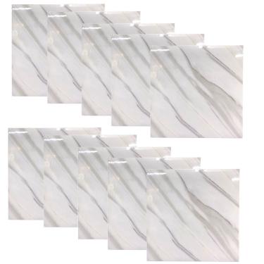 Imagem de Placa Adesiva Marmore 3D Kit 10 uni Autocolante Papel de Parede Obra Reforma Casa Banheiro Cozinha Decoraçao Ambiente