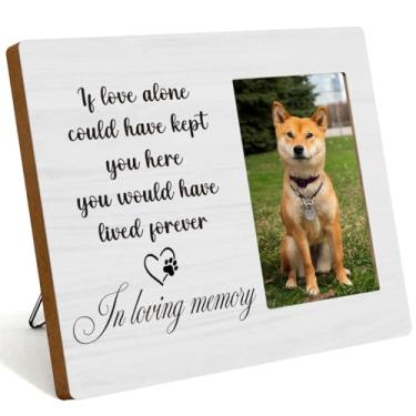 Imagem de Porta-retrato memorial de cachorro de estimação para cães que passaram adeus presentes para alguém que perdeu um cachorro que ama sozinho poderia ter mantido você aqui, decoração de mesa para casa