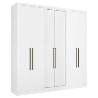 Imagem de Guarda Roupa Casal Presence 6 Portas Branco Acetinado - Thb