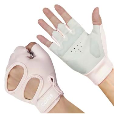 Imagem de COFIT Luvas de treino para homem e mulher, luvas Crossfit antiderrapantes e respiráveis com palma acolchoada, confortáveis e leves para fitness e ginásio - rosa S