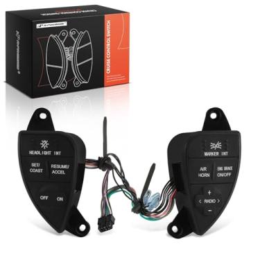 Imagem de A-Premium Botões de interruptor de controle de cruzeiro montados no volante compatíveis com International Harvester ProStar 2008-2016