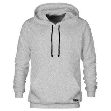 Imagem de Blusão Moletom Calttony Canguru Liso Básico com Capuz e Bolso-Unissex