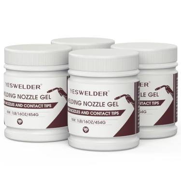 Imagem de YESWELDER Gel de bocal de soldagem para soldagem MIG, gel antirespingos para tocha MIG e pontas de contato (473 ml x 4 latas)