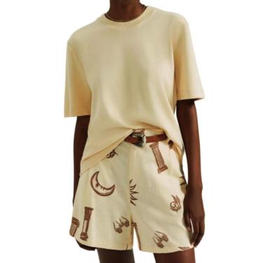 Imagem de Camiseta Feminina Hering MC Regular Malha Amarela - 4H2VYXLE-Feminino