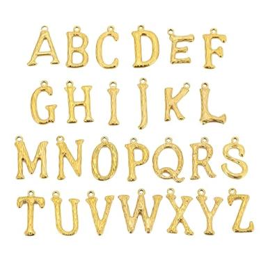 Imagem de ARTISAMILY 26 peças pingentes de letra cristal strass turquesa natural letra A-Z pingente brincos berloques mini alfabeto colar pingentes pulseira de metal pingente pingente enfeite para fazer joias