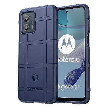 Imagem de IDEWEI Capa para Moto G53 5g, fibra de carbono refinada, anti-queda, anti-impressões digitais, proteção integral. A capa do telemóvel é compatível com Moto G53 5g