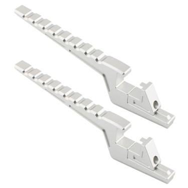 Imagem de Ysyqkn Apoios para Os Pés Do Passageiro, Suportes de Extensão, Apoios para Os Pés Antiderrapantes, Pedais Traseiros, Modificação de Pedais de Bicicleta, Prata