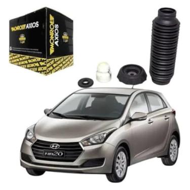 Imagem de Kit Amortecedor Dianteiro (Batente/Coifa/Coxim/Rolamento) LT90074, Preto, Axios