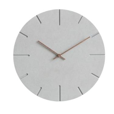 Imagem de Relógio de parede Relógio de parede nórdico minimalista, silencioso, alimentado por bateria, extremamente prático para decoração de casa(Light gray style A)