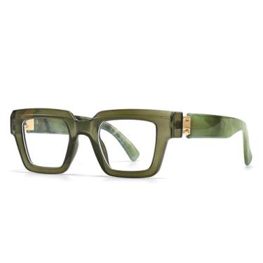 Imagem de Óculos de Sol Femininos com Lentes Degradê UV400, Cores Vibrantes, Estilo Punk Masculino, Ideais para Esportes ao Ar Livre, Corrida e Ciclismo, Verde Oliva e Lentes Transparentes